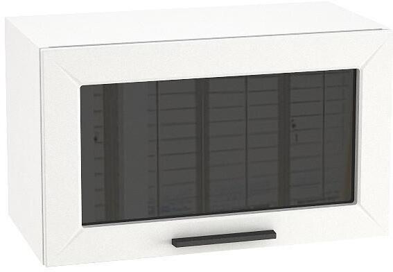 90470452 Навесной шкаф горизонтальный со стеклом Айленд 60x35.8x31.8 см цвет белый МДФ Глетчер STLM-0239621 СУРСКАЯ МЕБЕЛЬ