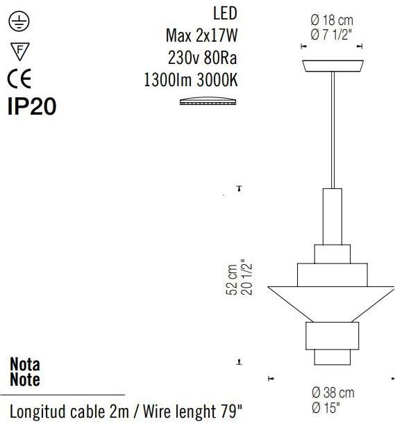 fambuena Светодиодная подвесная лампа Reflections 6052 - Вид №2