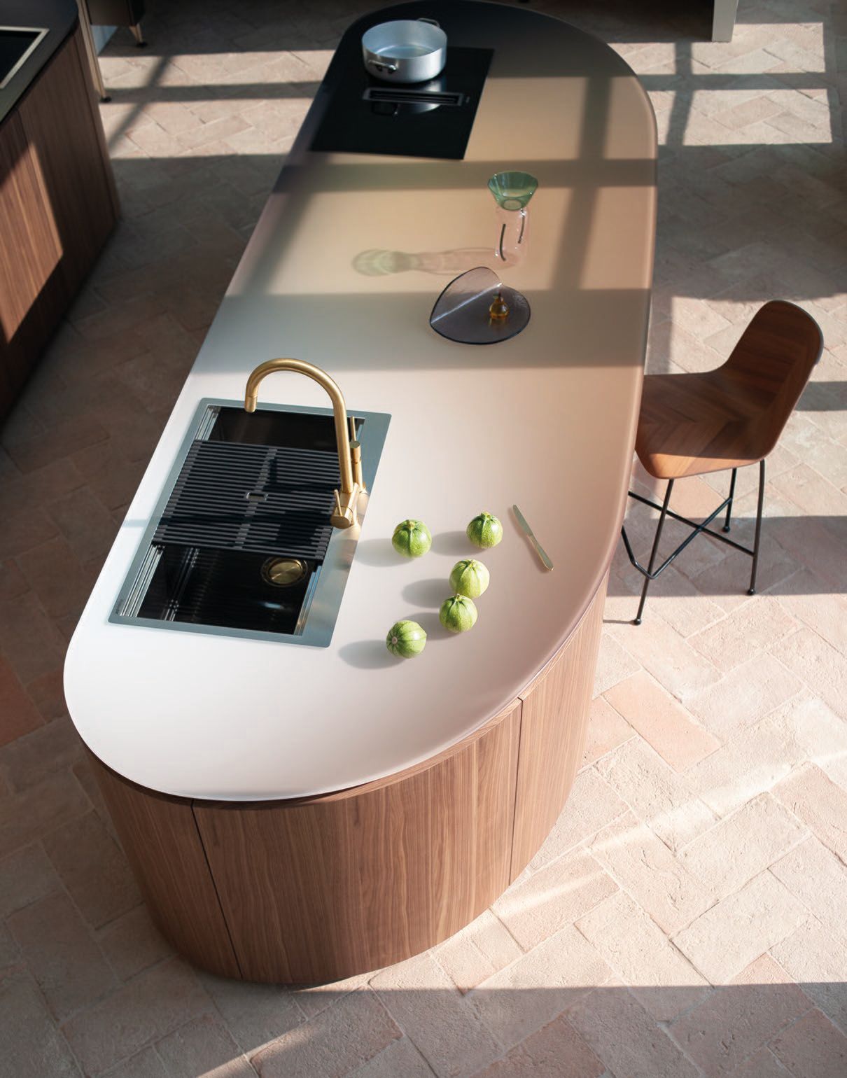 Деревянная секционная кухня с островом Cesar Tangram ARCH-00062973 - Вид №1