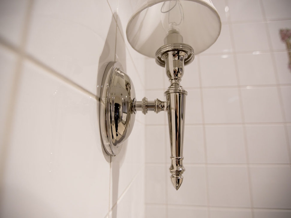 Светильник с овальным основанием и белым абажуром, НИКЕЛЬ Arcade Burlington EL/AL12 - Вид №4