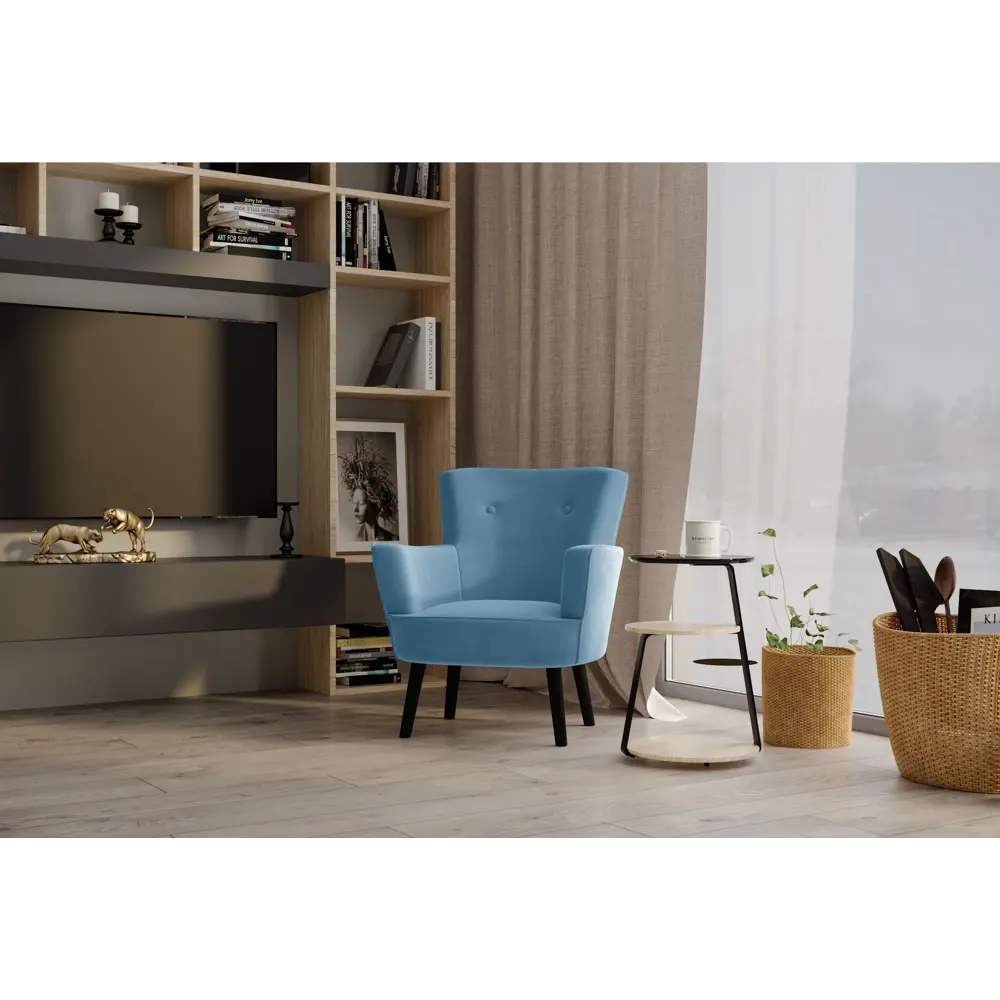 Кресло полиэстер Seasons Вилли 77x86x76 см цвет голубой 85151530 STLM-2078930  - Вид №2