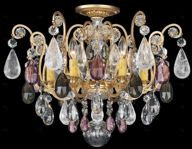 Schonbek Потолочный светильник из металла с кристаллами Renaissance rock crystal 3584 