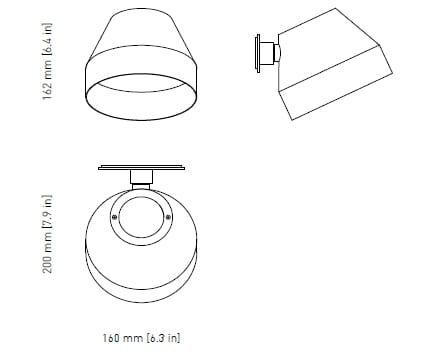 Регулируемый настенный светильник с порошковым покрытием +kouple крышка ARCH-00052922 - Вид №9