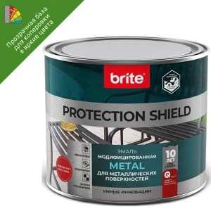 86778505 Грунт-эмаль по ржавчине Brite Protect Shield полуматовая цвет прозрачный 1.8 л STLM-0856159