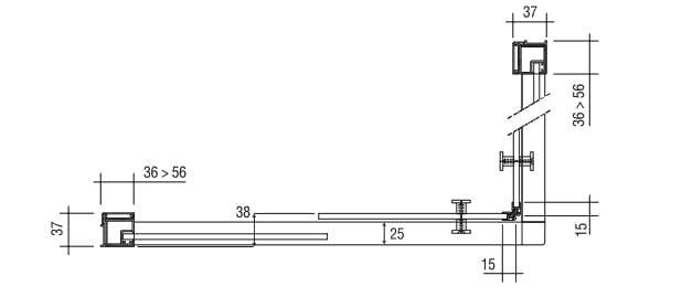 Квадратная стеклянная душевая кабина с раздвижной дверью DISENIA ARCH-00042453 - Вид №2