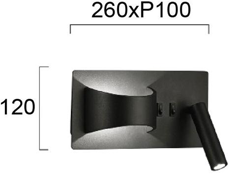 Terzo Light Регулируемый светодиодный настенный светильник из стали  V4243300  - Вид №2