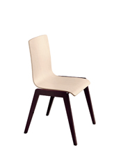 Luna 107 Стул с каркасом из древесины бука, 4 ножки. Сиденье и спинка из дерева или бука с обивкой. Et al. Luna