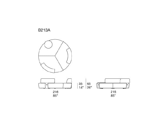 Ткань круглый садовый диван Paola Lenti ELIANTO ARCH-00086585 - Вид №2