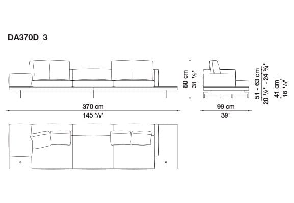 3-местный тканевый диван B&B Italia док ARCH-00033457 - Вид №182