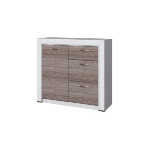 91733252 Тумба Anrex 1D3S Olivia 3 ящика 95.90x36.30x87.30 ЛДСП цвет вудлайн крем/дуб анкона STLM-1496487