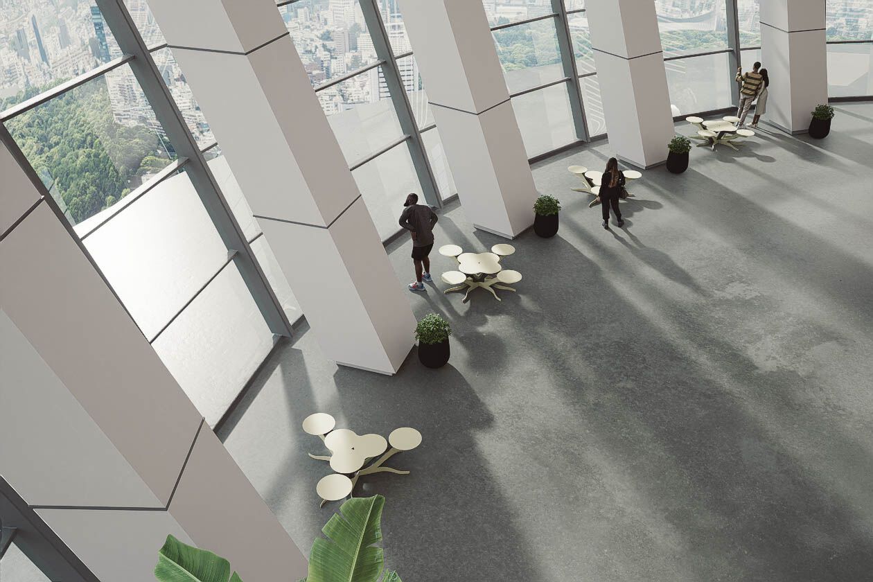 Модульная стальная скамья с порошковым покрытием на стержне CITYSì плющ ARCH-00144201 - Вид №7