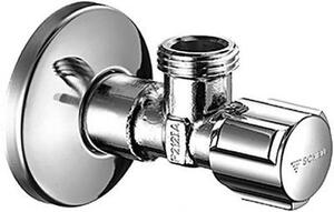Угловой вентиль Schell Comfort 1/2” х 1/2”, с отражателем, хром