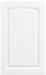 Фасады для кухни Кантри Фрезеровка «Арка сложная» Белый снег софт №501