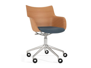 Стул с регулируемой высотой из шпона с мягким сиденьем