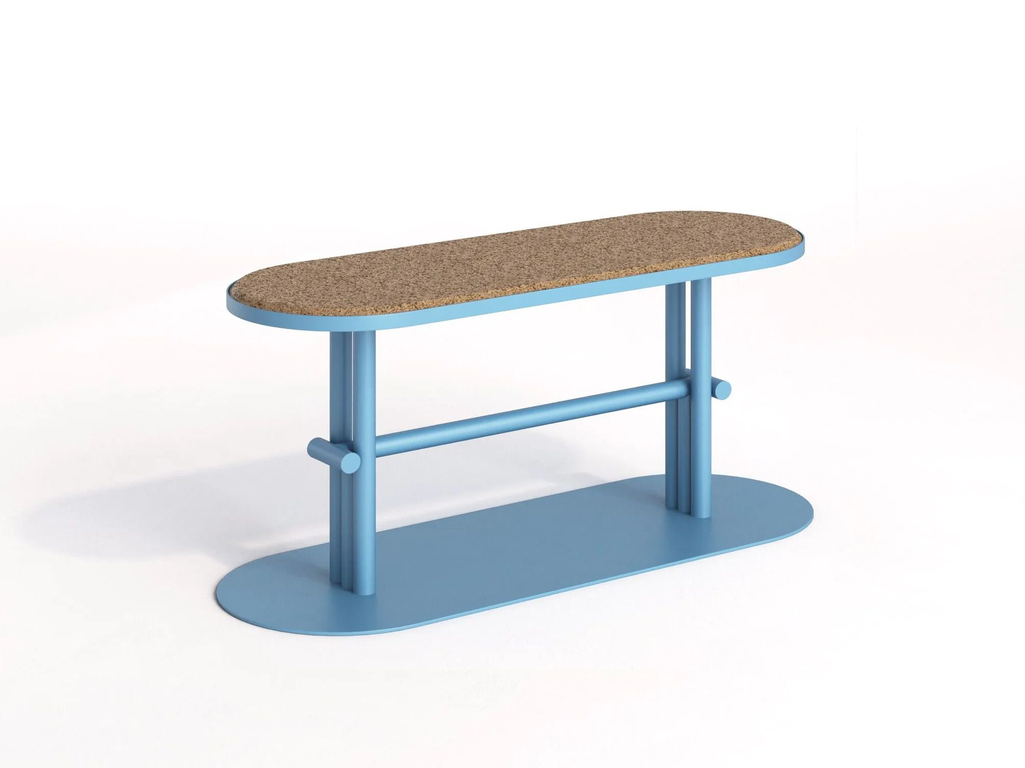 Стальная и пробковая садовая скамейка Joyf точка ARCH-00087097