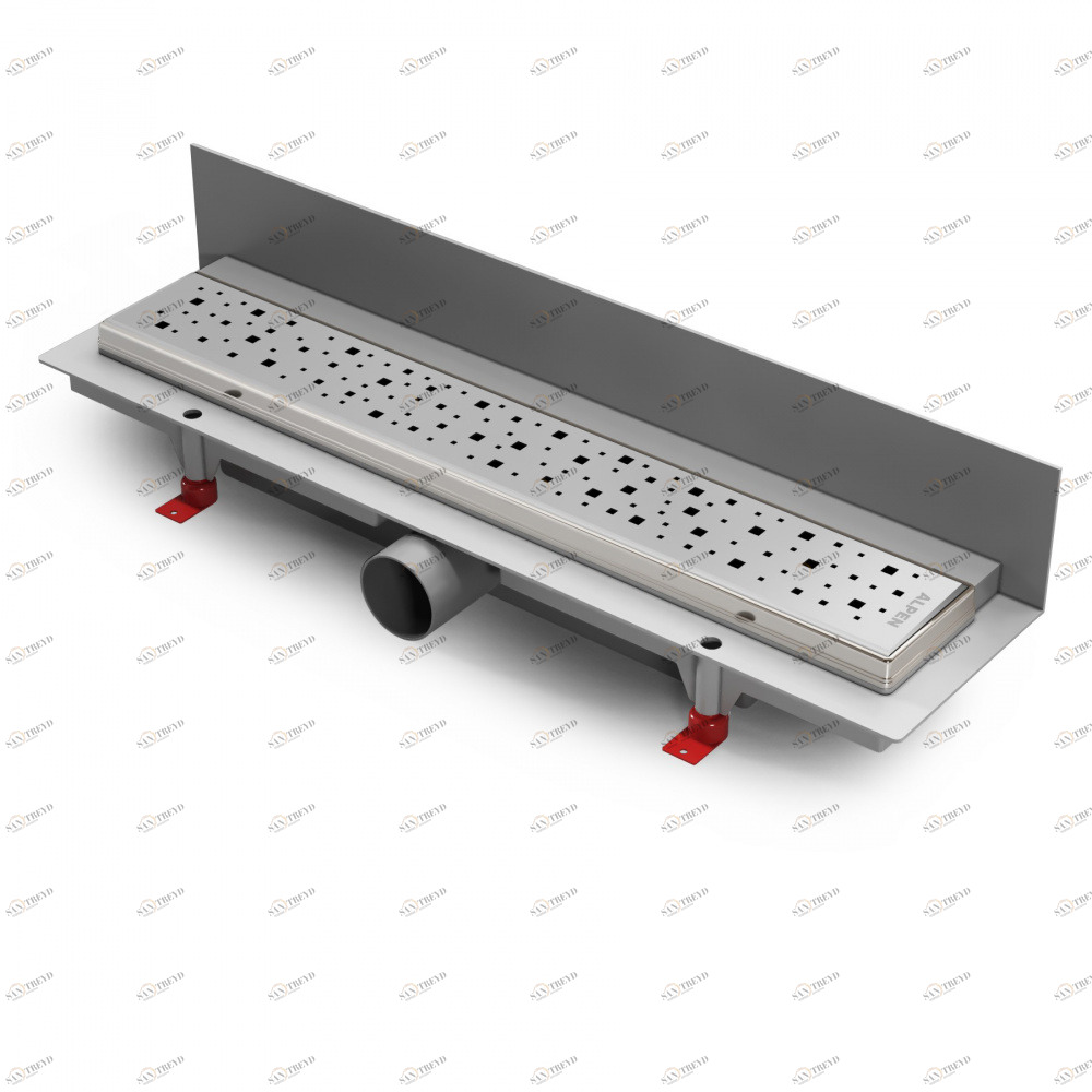 Водоотводящий желоб ALPEN Square ALP-450SN2 к стене с рамкой 