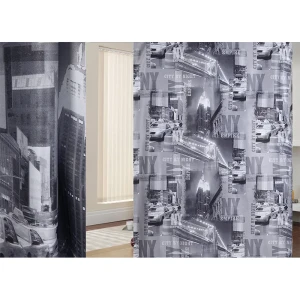 Ткань «Город-газета» 1 п/м 280 см цвет чёрный