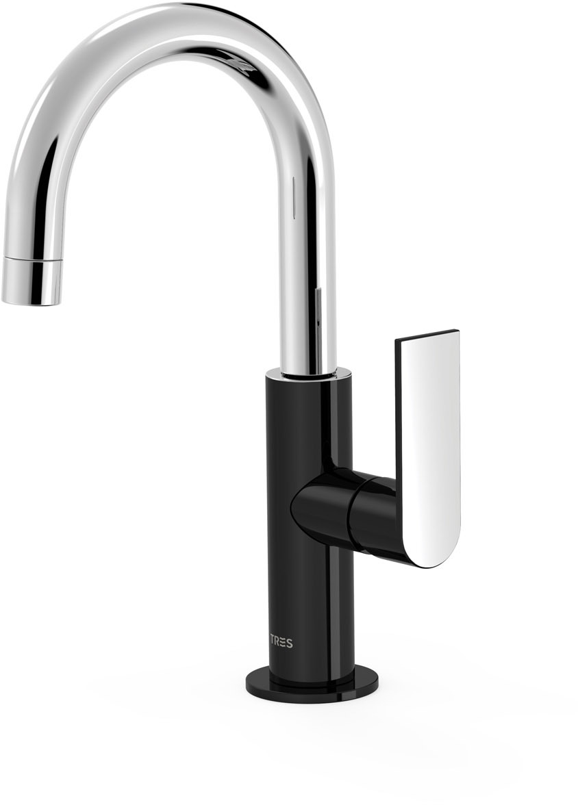 Смеситель для умывальника LOFT с одной ручкой и боковым рычагом-20020504NE TRES