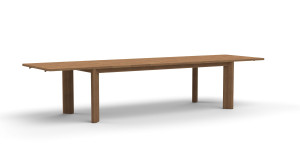 Выдвижной садовый стол из тикового дерева