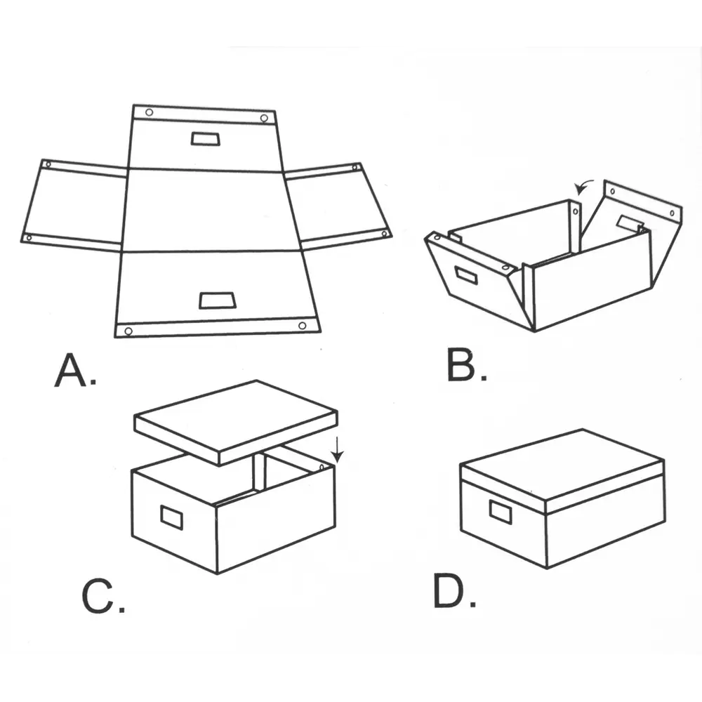 Коробка складная 31x31x30 см картон цвет розовый STORIDEA STLM-2163873 - Вид №5