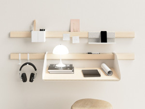 Деревянный подвесной письменный стол