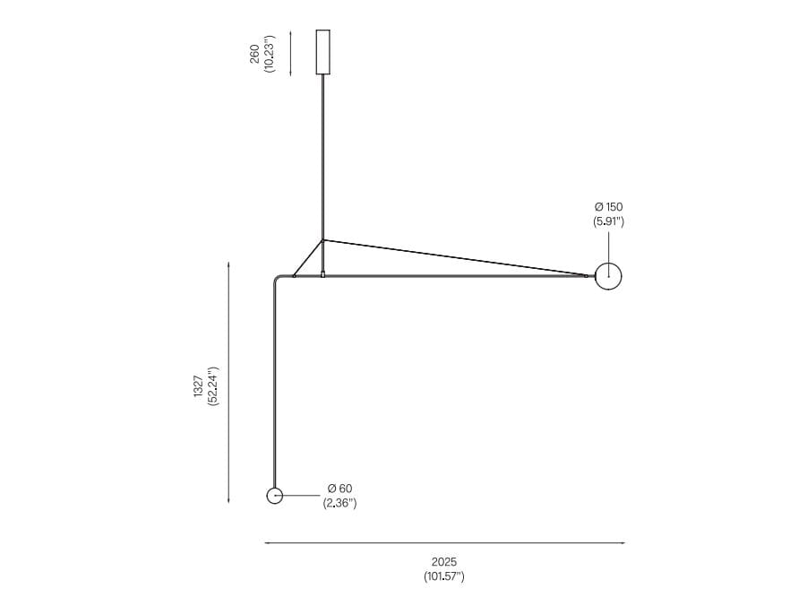 Латунь ручной работы светодиодный подвесной светильник Michael Anastassiades Mobile Chandeliers ARCH-00010374 - Вид №2
