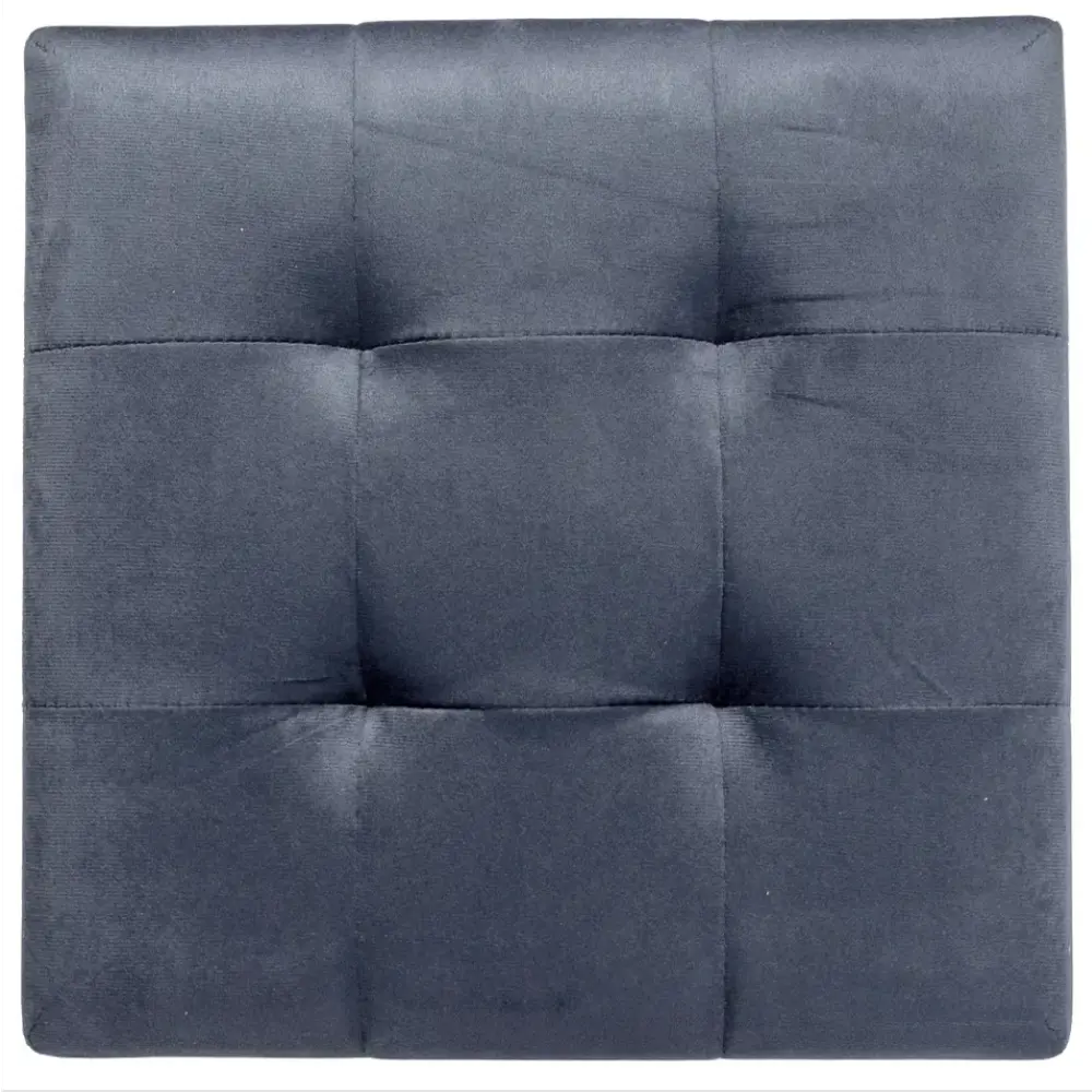 Пуф вельвет Rocksolid темно-синий 38x38 см STLM-2168927 - Вид №1