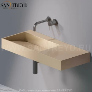 L013T1RPV4.110 Подвесная раковина настенная прямоугольная A. e T. Italia P35 бежевая