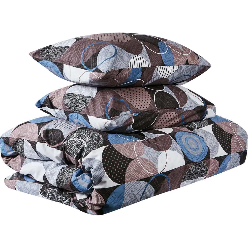 ШУЙСКИЕ СИТЦЫ Дом снов Шейпс - сатиновый комплект постельного белья евро 89338197 STLM-1031074 - Вид №1