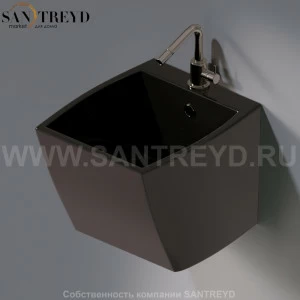 L253.104 Подвесная раковина настенная овальная A. e T. Italia SQUARE черная