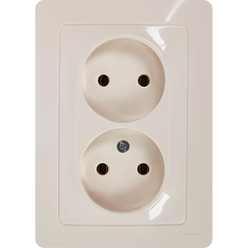 Розетка двойная встраиваемая Systeme Electric Blanca без заземления цвет бежевый 86728858 STLM-2048858