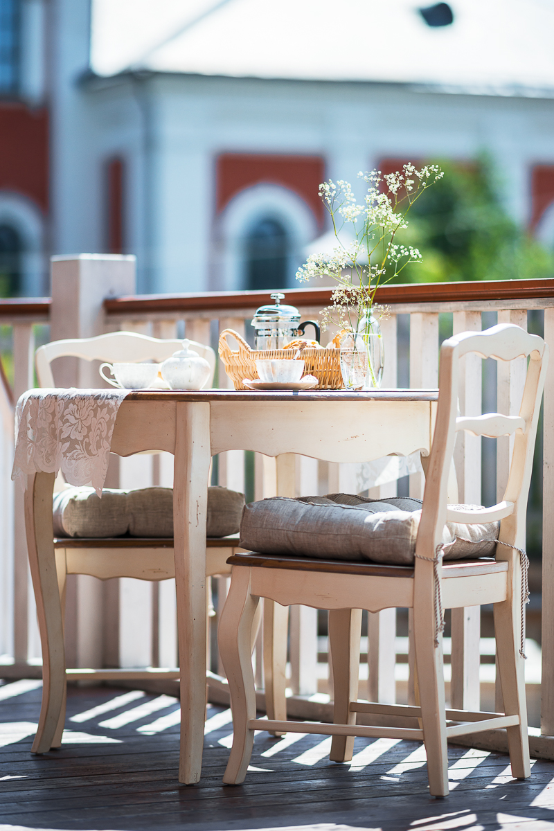 Обеденный стол круглый белый 120 см Mobilier de Maison ДОМАШНЯЯ ОБСТАНОВКА MOBILIER DE MAISON 017239 Бежевый;белый Santreyd  - Вид №7