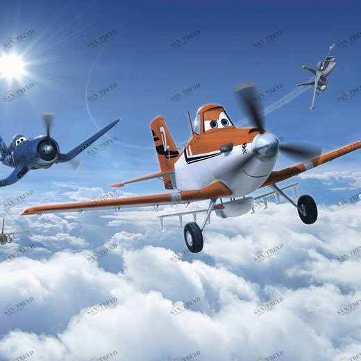 8-465-Planes-Above-the-Clouds Фотообои Komar Disney 2.54х3.68 м 8465PLANESABOVETHECLOUDS