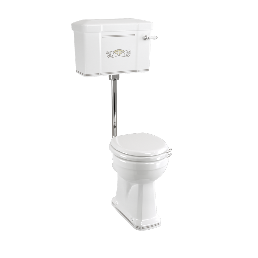 Burlington Bespoke Стандартный низкоуровневый унитаз Bespoke Martinez с бачком с рычагом 520 P2 MART T31 CHR C1 MART 