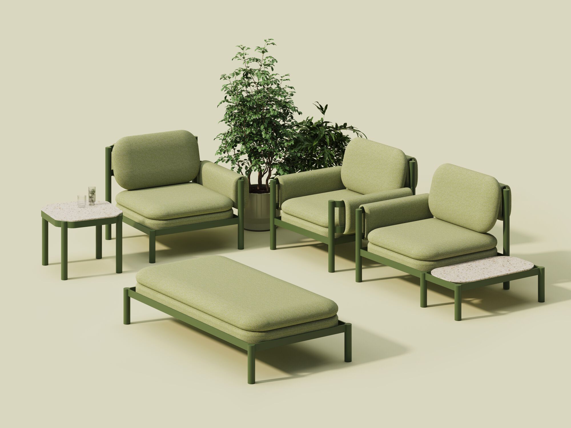 Алюминиевая квадратная Садовая подставка для ног Joyf Tropic ARCH-00059103 - Вид №1