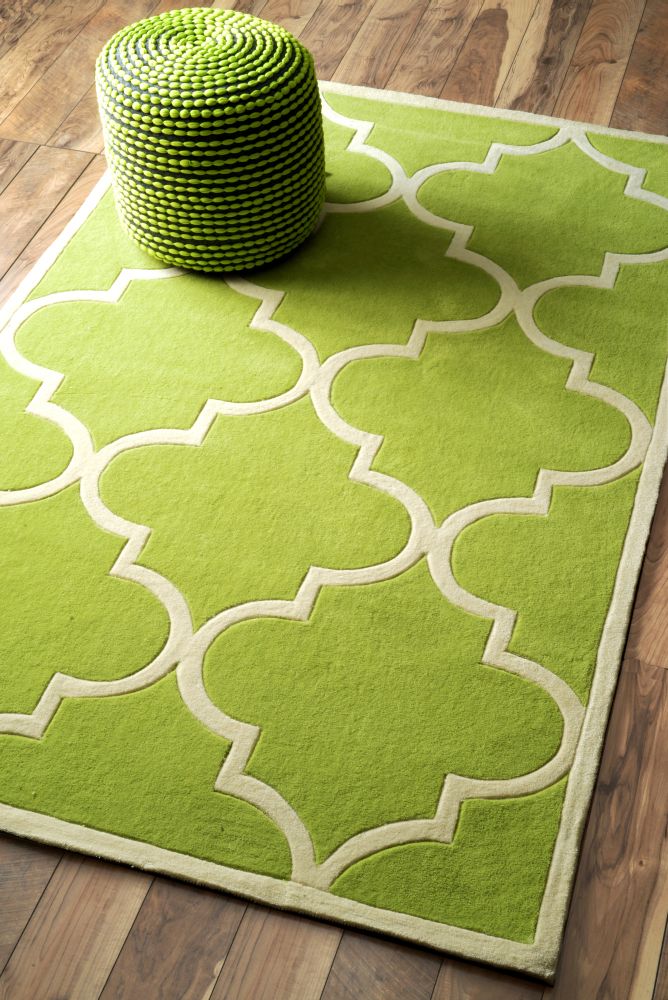 Ковер Trelli зеленый 200х280 DOLLY CAPRETS ДИЗАЙНЕРСКИЕ, ТРЕЛЬЯЖНЫЙ УЗОР 015131 Белый;зеленый  - Вид №1