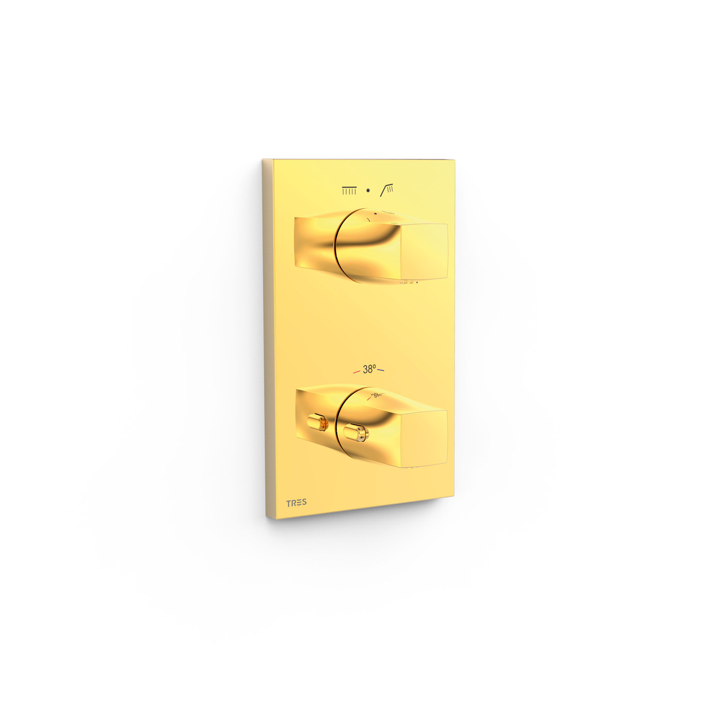 Видимая часть ТЕРМОБЛОКА для скрытого 2-ходового термоблока-21125001OR TRES Therm-box