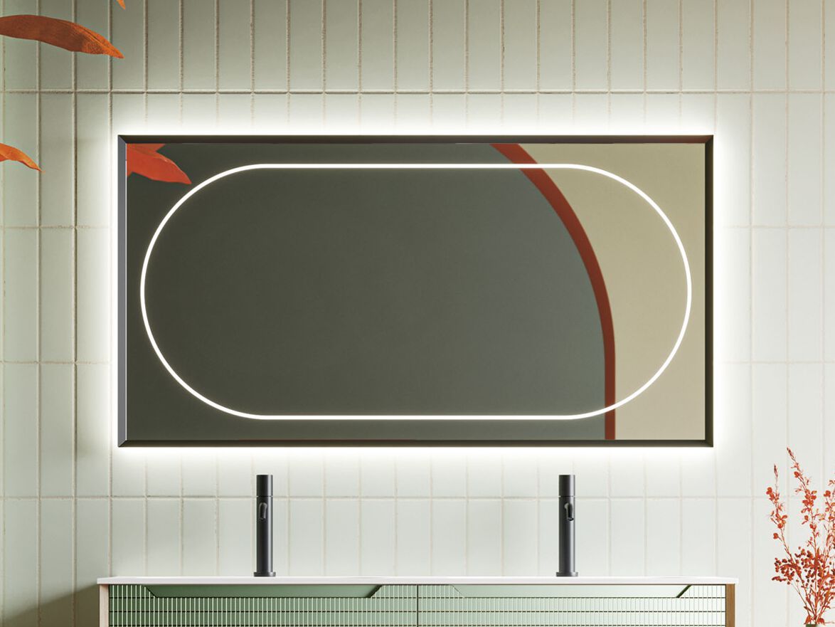 Зеркало для ванной комнаты со встроенным настенным освещением Arbi Arredobagno FRAME ARCH-00127603