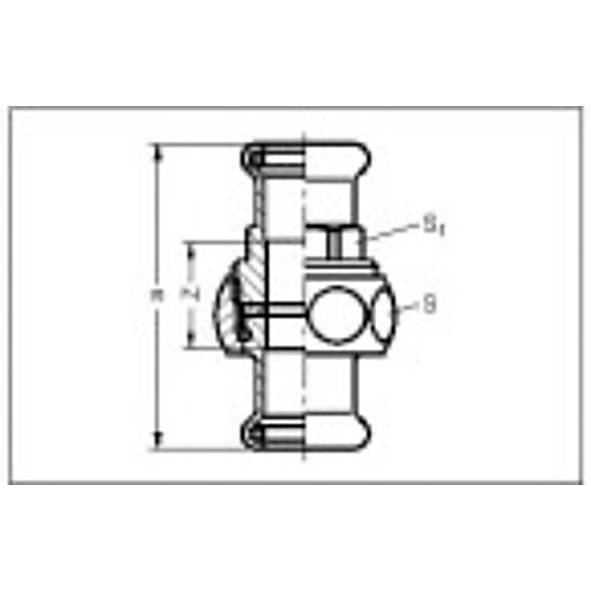 12833015 SANHA 28330 SANHA-Therm Industry сгон ВПр-ВПр с плоск.упл. 15 мм  - Вид №1