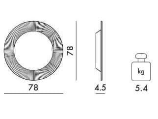 Круглое зеркало из ПММА со встроенным настенным освещением Kartell Kartell by Laufen ARCH-00070560 - Вид №23