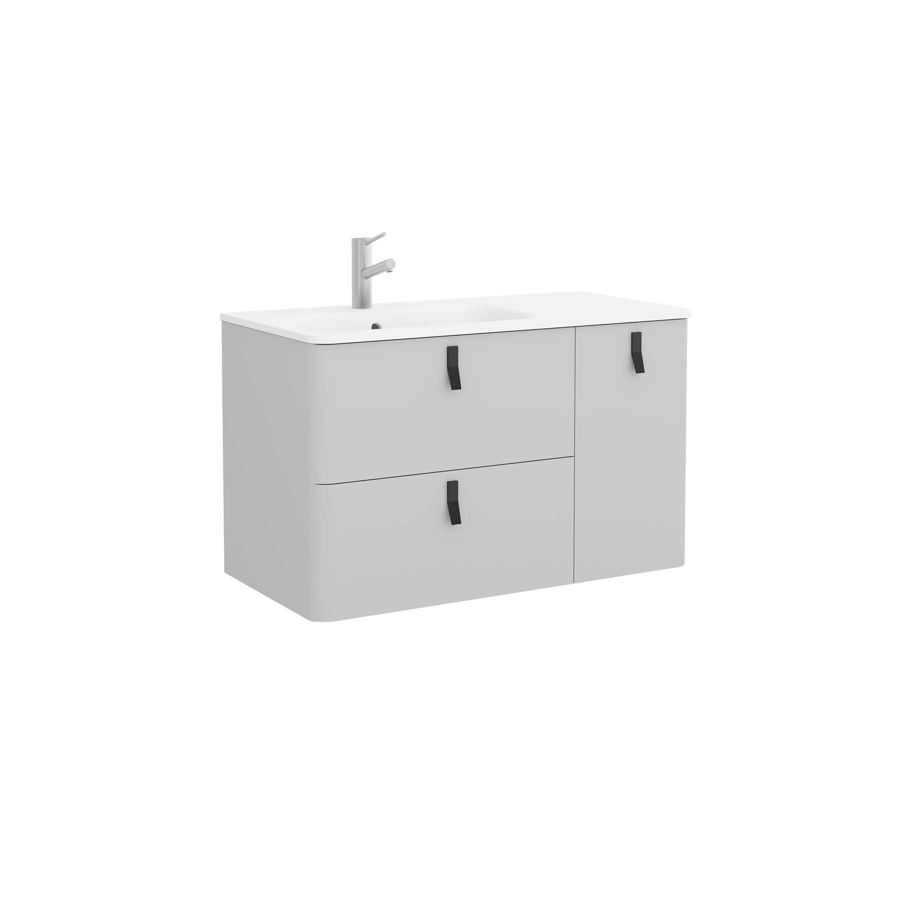 24607 SALGAR Мебель для умывальника UNIIQ 900 правая ALMENDRA Альмендра  - Вид №3