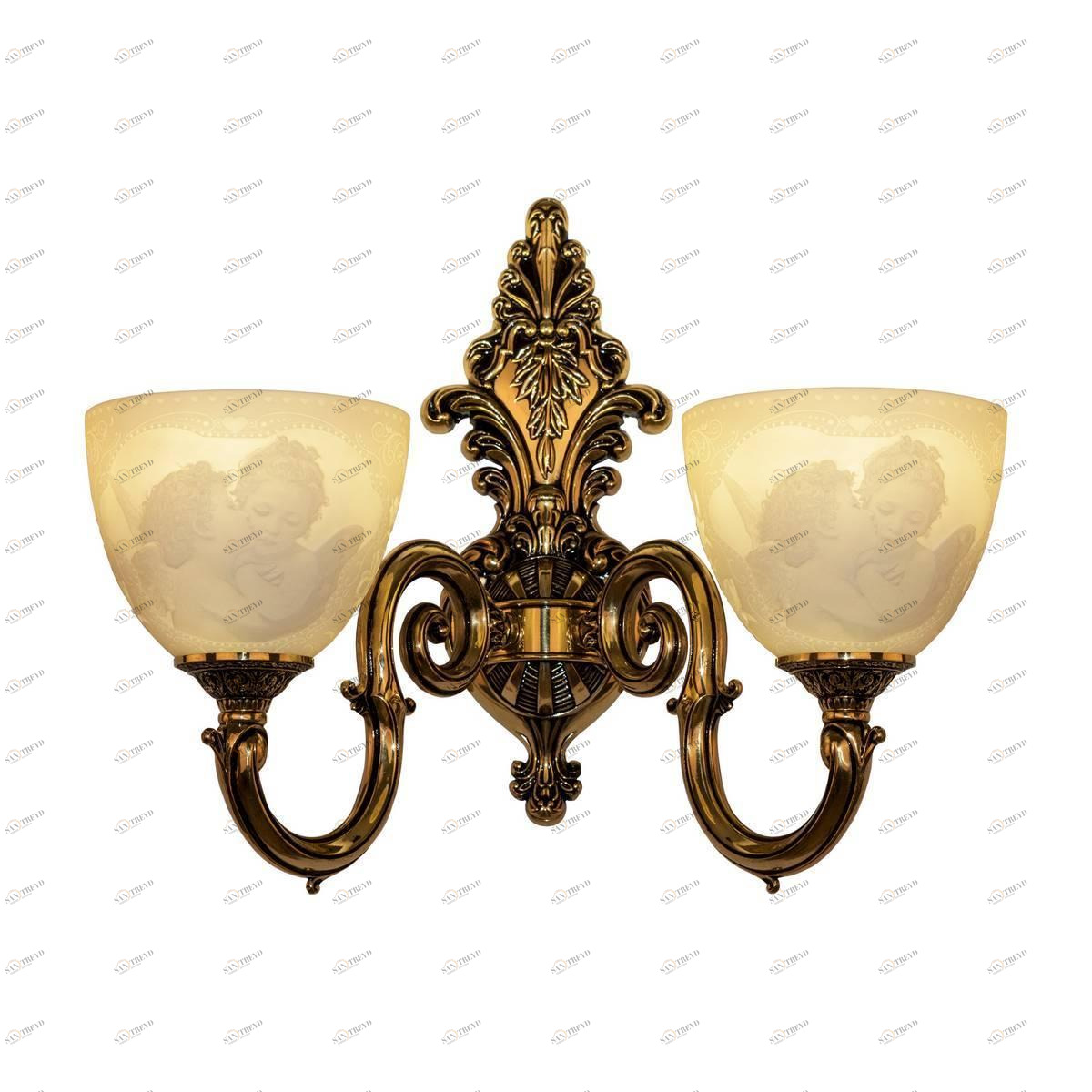 Бра настенное бежевое Bohemia Ivele 7203B14 Angel BOHEMIA IVELE ПОД СТАРИНУ 00-3888975 Бежевый 