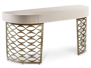 Кожаный стол с ящиками