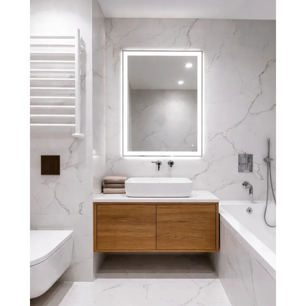 Зеркало в ванную комнату Бостон Лайт 120x80 см с подсветкой Santreyd STLM-2015894