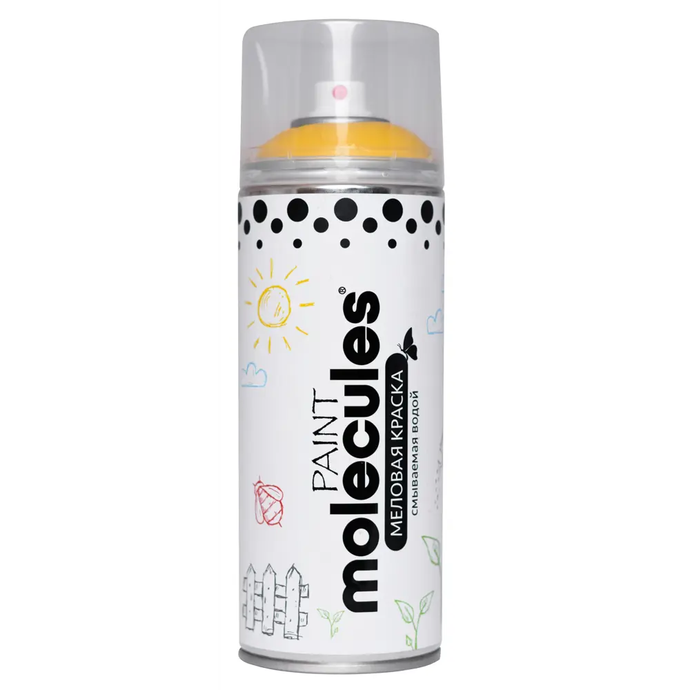 Краска аэрозольная Molecules Меловая цвет жёлтый 520 мл STLM-2013644
