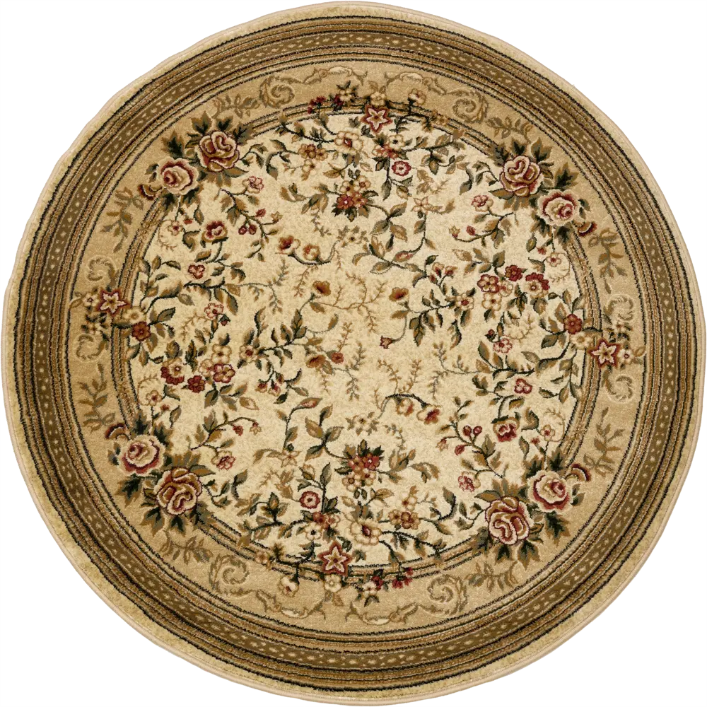 Ковер полипропилен Измир D197К ø160 см цвет кремовый MERINOS STLM-2062349