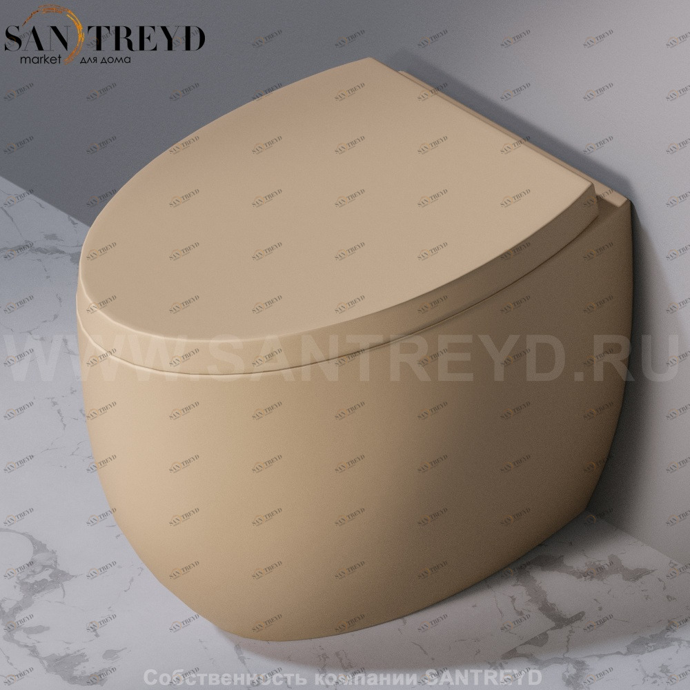 S541T0R0V6.131 Приставной унитаз напольный Бежевый A. e T. Italia OVAL Италия AeT ITALIA