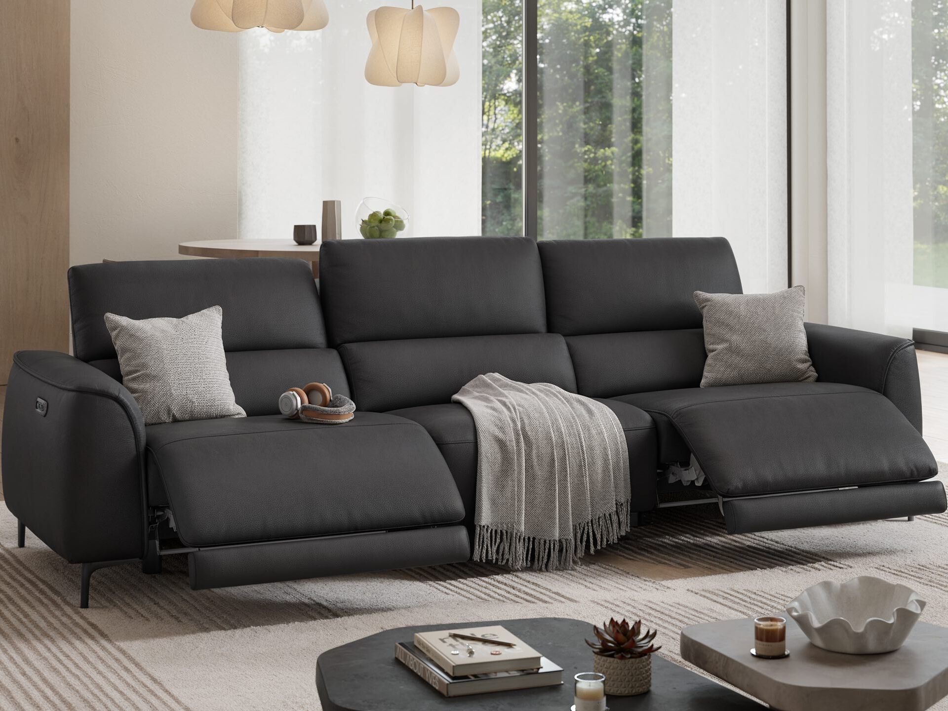 3-местный кожаный диван Sofanella Комо ARCH-00118042 - Вид №1