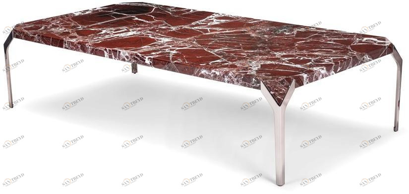 Visionnaire Низкий прямоугольный журнальный столик из мрамора Jamboree sun-id-1481494