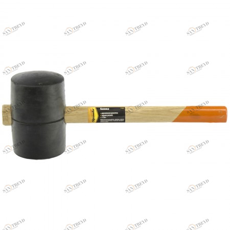 Киянка резиновая 1130г черная резина, деревянная рукоятка SPARTA Sparta (Спарта) 12482